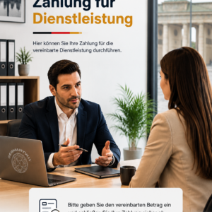 Zahlung für GermanyWay Dienstleistung